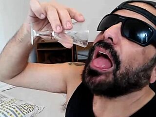 Harvesting male nectar with horny ebony blowjob.