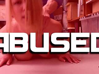 oops, cute blondie got caught stealin’ at the mall by security!