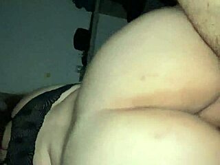 Chubby young girl rides lover while husband works