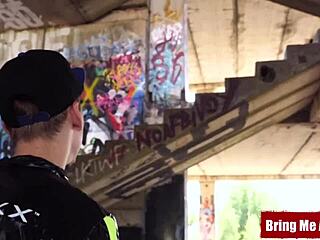 Twinks casper and jack bareback outdoors.