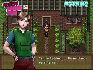 Rebendo uma dupla espanhola de duas peitudas - jogo hentai - zombies retreat - parte 12