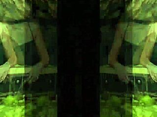 Skinny crossdresser fingering in lake adventure