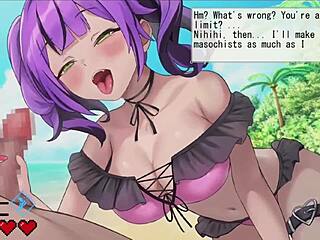 Feeling wild with hentai beach titty action