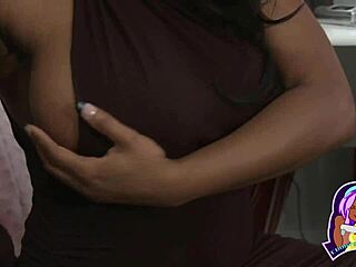 big boobed black jada fire in steamy interracial titty fucking session