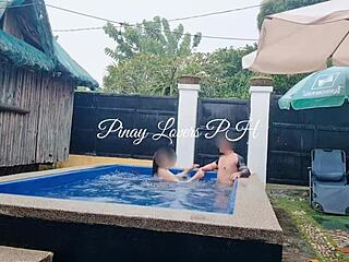 did i make my horny asian wifey squirt in that public pool