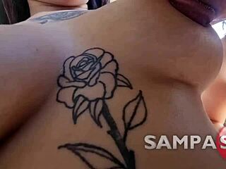 curious latina teen explores quick fun with a couple