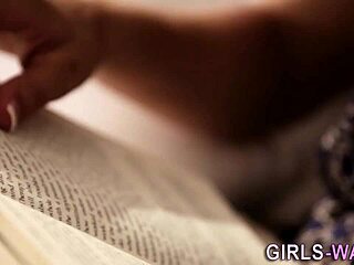 Busty Bound Blonde Lesbian Dominates With Intense Fingering Action