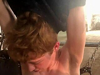 Young and submissive twinks in BDSM scene with maledom and assfucking