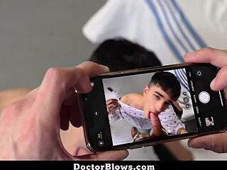 That horny gay doctor fucks his patient all over the office