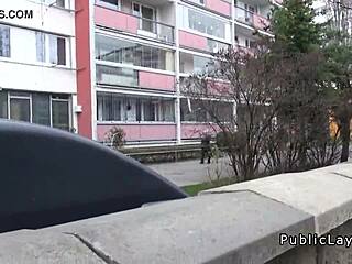 look at this Euro couple banging hard in public!