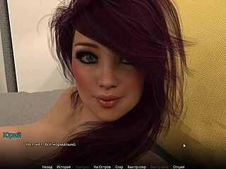 Naked whore squirts with toys in 3D gameplay