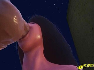 Blowjob in parking lot scene.