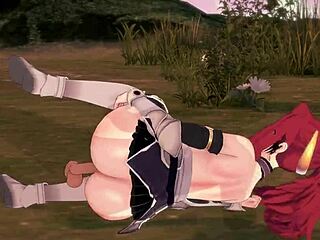 Hardcore Sex with Malty S Melromarc in 3D Hentai Outdoor Scene. Wild Anime Action Unfolds.