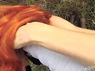 Hell Yeah! Kitty Sucks Stranger's Dick and Gets Doggy Fucked Hard Outdoors!