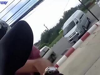 I feel the thrill of a risky quickie blowjob in the public toilet.