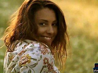 Czech milf beauty Anetta Keys strips solo, revealing shaved pussy in steamy tease