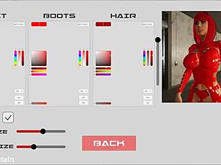 explore the 3d metal bondage fetish game with femdom outfits and big tits