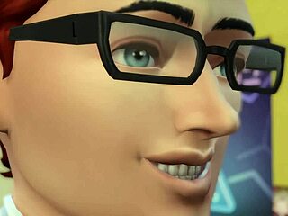 dexter uses x-ray glasses to see everyone naked - sims 4