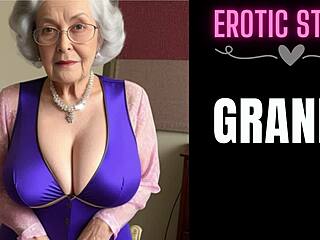 Shy old woman becomes a sexual predator in a granny-themed erotic story