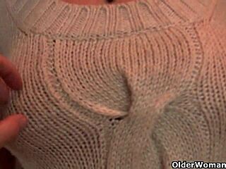 British milf Liddy strips and reveals mature cameltoe