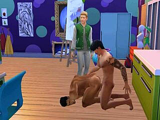 Owen Watches Jake Get Fucked By Professor In Sims 4!