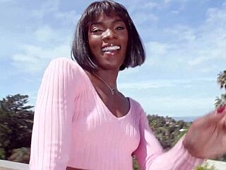 Hey, wanna see tall black milf Ana Foxxx strip down for a steamy bath?