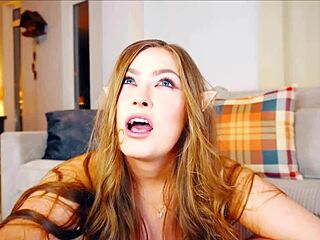 This curvy milf in cosplay is something extra on webcam