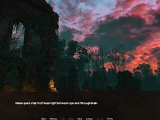 Redhead and Brunette Tackle Monster Cock in Witcher Zerrikanian Apprentice Demo