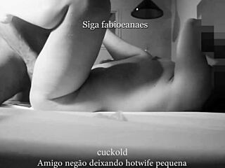 Watch the cuckold film his wife with the black friend, she's so tiny