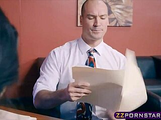 Busty Office Worker In Stockings