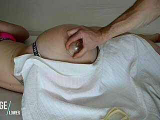 Vacuum Massage on Hot European Amateur Babe's Big Booty Ass