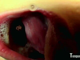 Sophia D's Tongue Fetish Spitting Scene