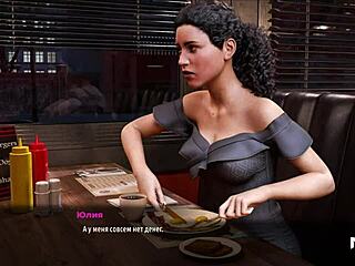 See how the erotic games are played in a restaurant in this animated video