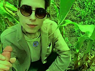 Helping a friend in the cornfield