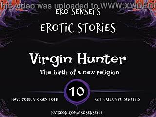 Erotic audio for women: The virgin hunter's deep voice will make you climax