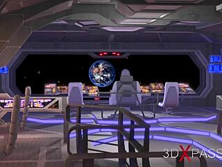 earth orbit sci-fi android bangs hot blonde in wild action 🚀