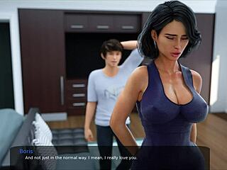 first feel of stepmom’s huge boobs in milfy city v6e part 18 anime