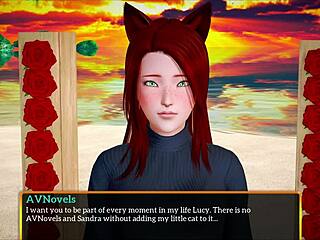 my new family playing game with redhead milf and big tits