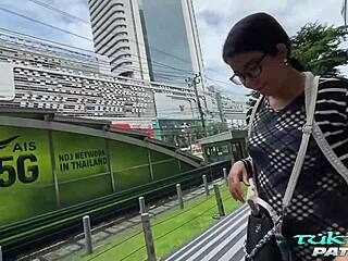 Plump big booty Asian from Tuktukpatrol takes every inch of that big cock