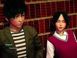 Complete gameplay - my bully is my lover part 13 with sexy naked pov riding and cock licking