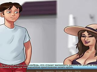 milf in summertime saga uses 69 as working tool at office.