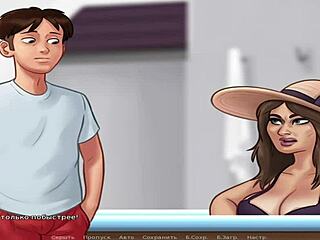 milf in summertime saga uses 69 as working tool at office.