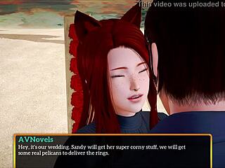 my new family playing game with redhead milf and big tits