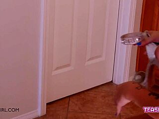 Hot Blonde Teen 18+ In Casting Massage With Cum Swallow