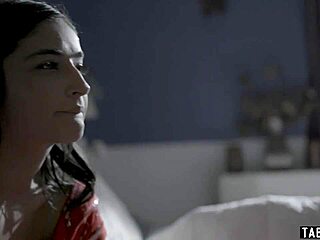 Santa sneaks a quick session with petite teen beauty at boss's home.