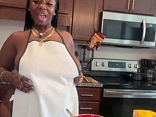 Making banana pudding with fresh ingredients