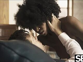 Man, this ebony beauty spices up a couple’s threesome big time!