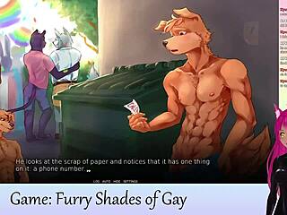 Vtuber Lewdneko dives into furry gay game Shades of Gay Part 1