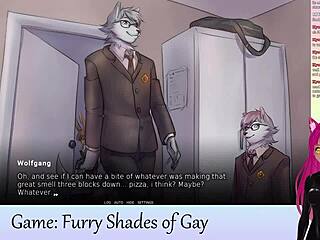 Vtuber Lewdneko dives into furry gay game Shades of Gay Part 1