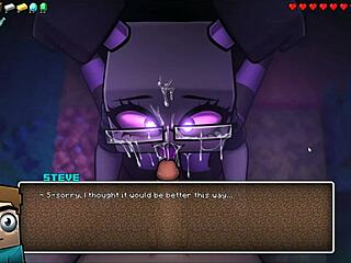 Hornycraft parody witch grows giant cock with potion